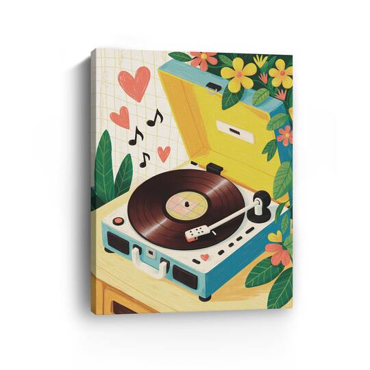I Love Vinyl Canvas Giclée Art